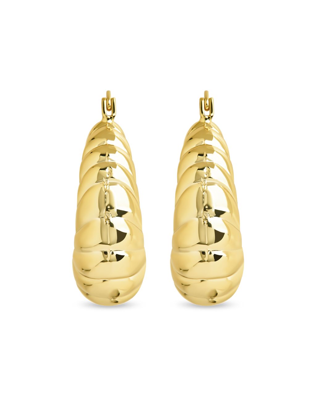 Caroline Textured Hoop Earrings