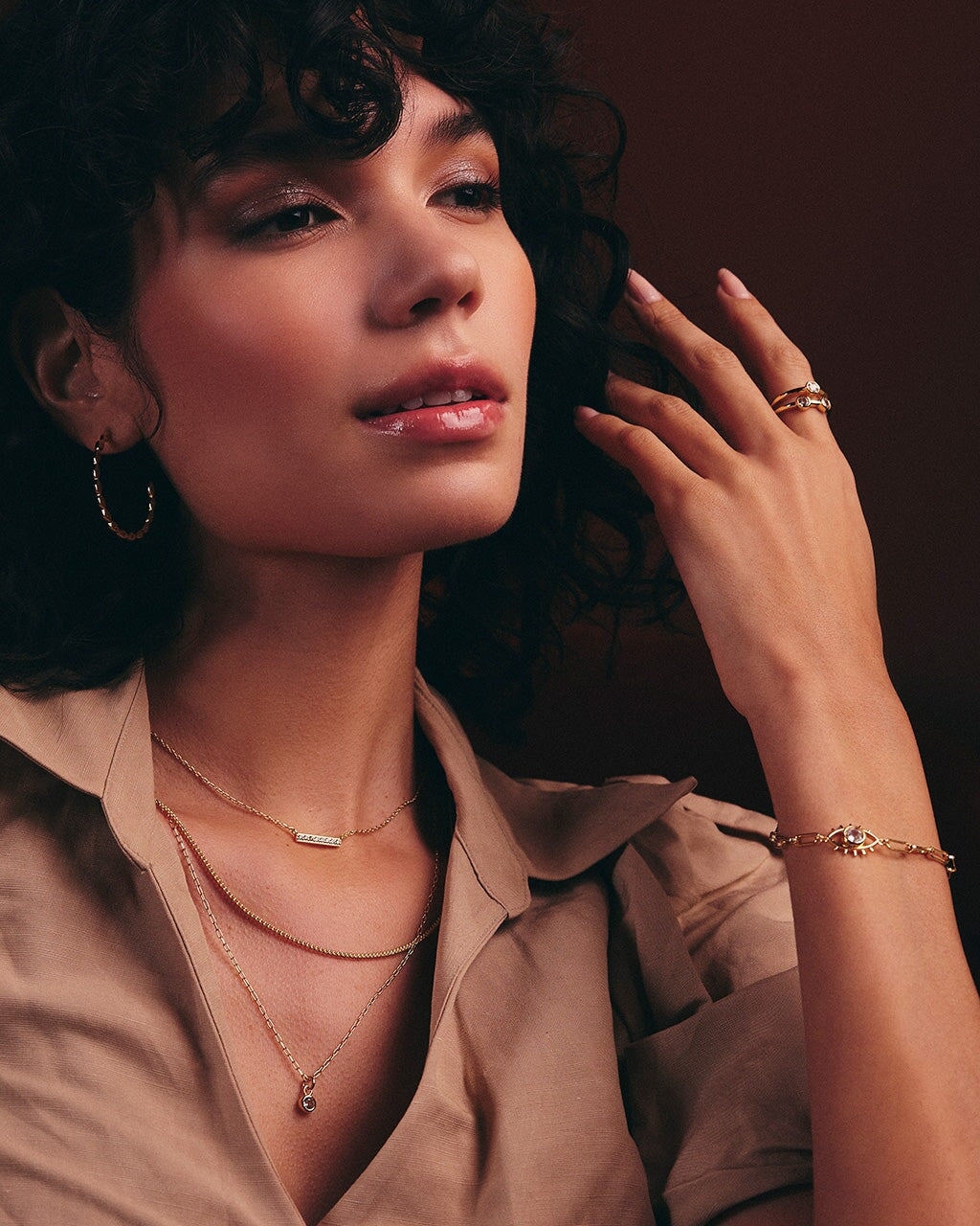 Ezell Hoops Earring Sterling Forever 