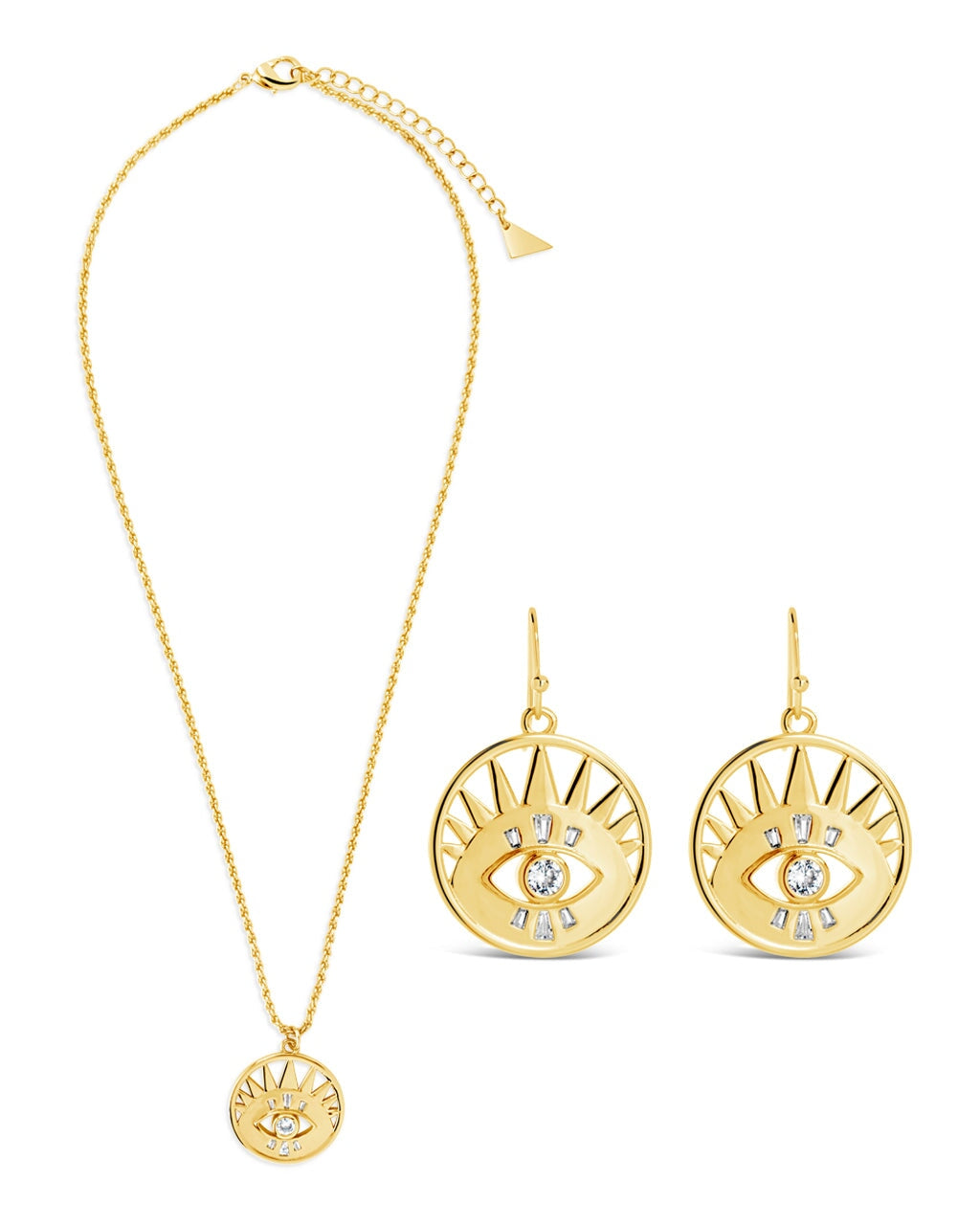 CZ Evil Eye Dangle Earring & Necklace Set Bundles Sterling Forever
