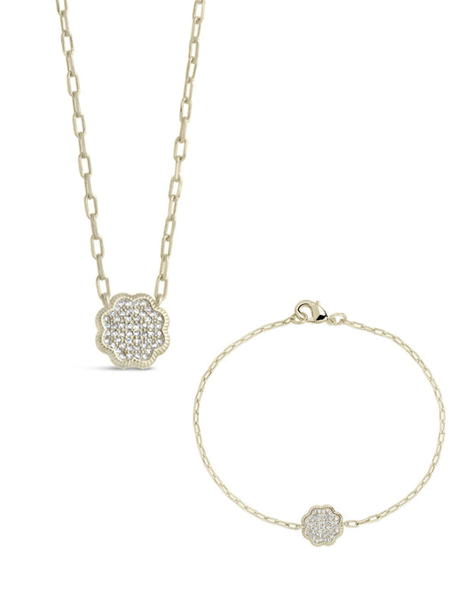 Raemy CZ Rose Petal Matching Set Bundles Sterling Forever Silver