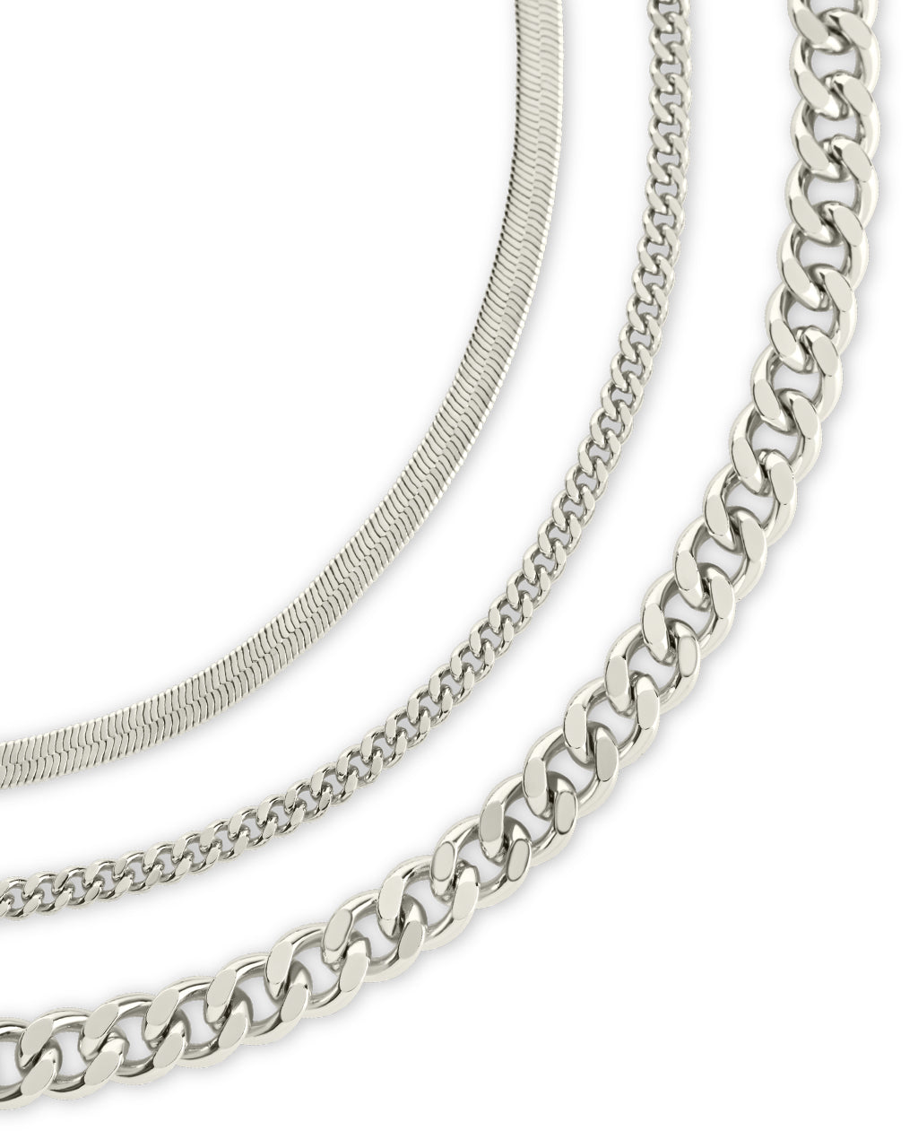 Adalina Three Chain Anklet Set