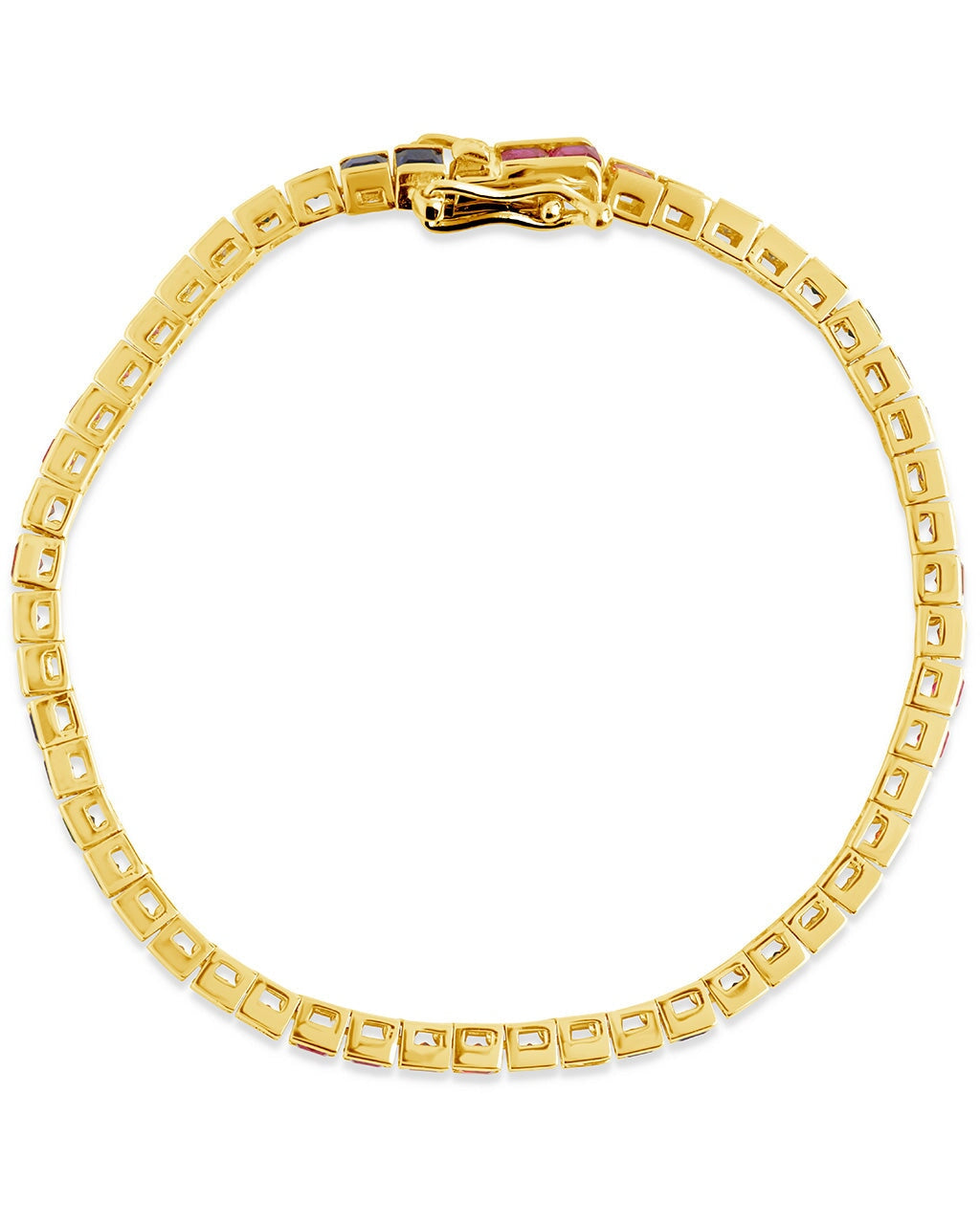 Rainbow Channel Set CZ Tennis Bracelet Bracelet Sterling Forever