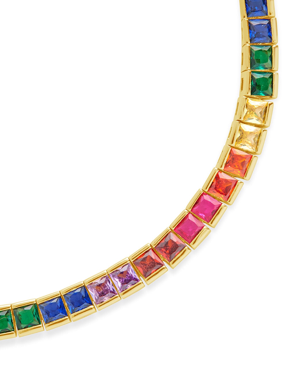 Rainbow CZ Tennis Bolo Bracelet Bracelet Sterling Forever