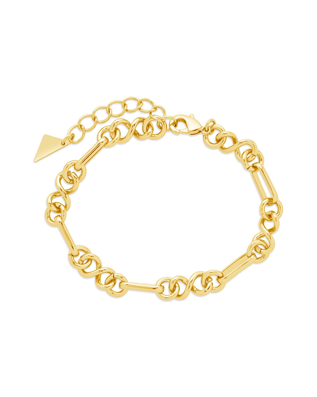 Infinity & Oval Link Chain Bracelet Bracelet Sterling Forever Gold 