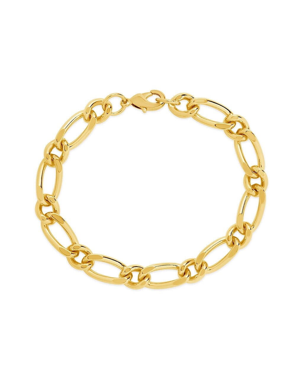 Men's Chunky Chain Link Bracelet Bracelet Sterling Forever Gold 