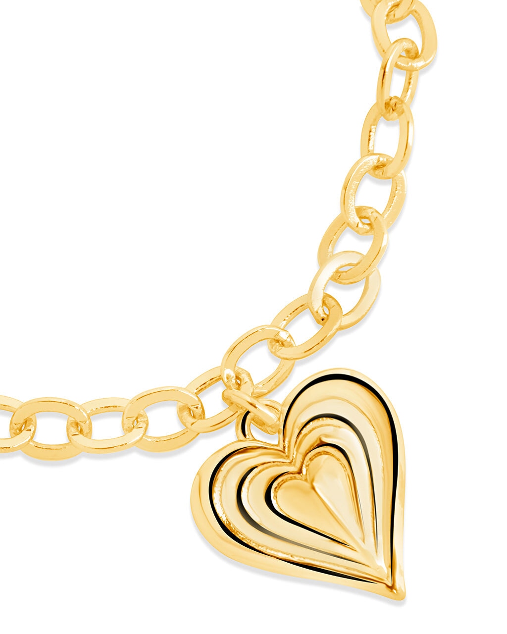 Beating Heart Charm Bracelet Bracelet Sterling Forever