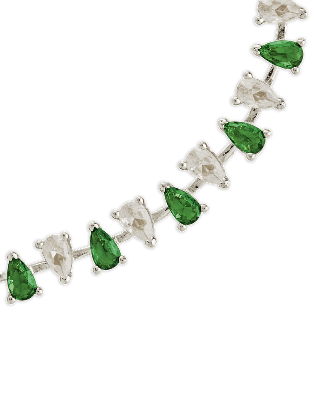 Emerald Pear Cut Tennis Bracelet