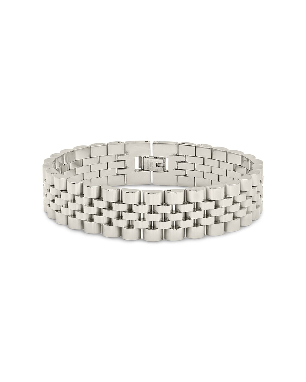 Men's Statement Watch Band Chain Bracelet Bracelet Sterling Forever Silver 