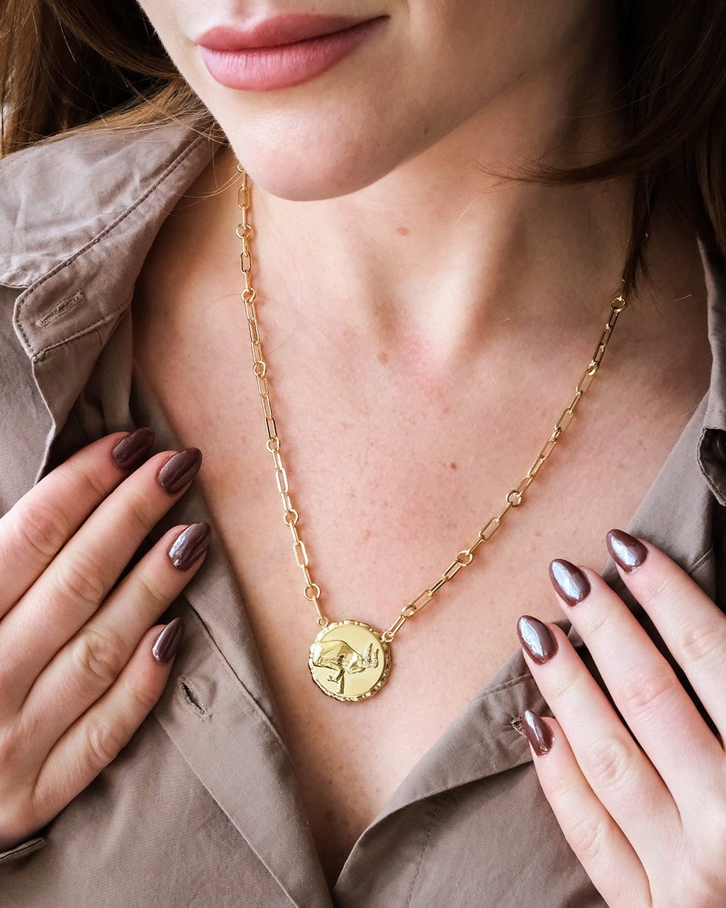 Bold CZ Zodiac Link Pendant Necklace Necklace Sterling Forever 