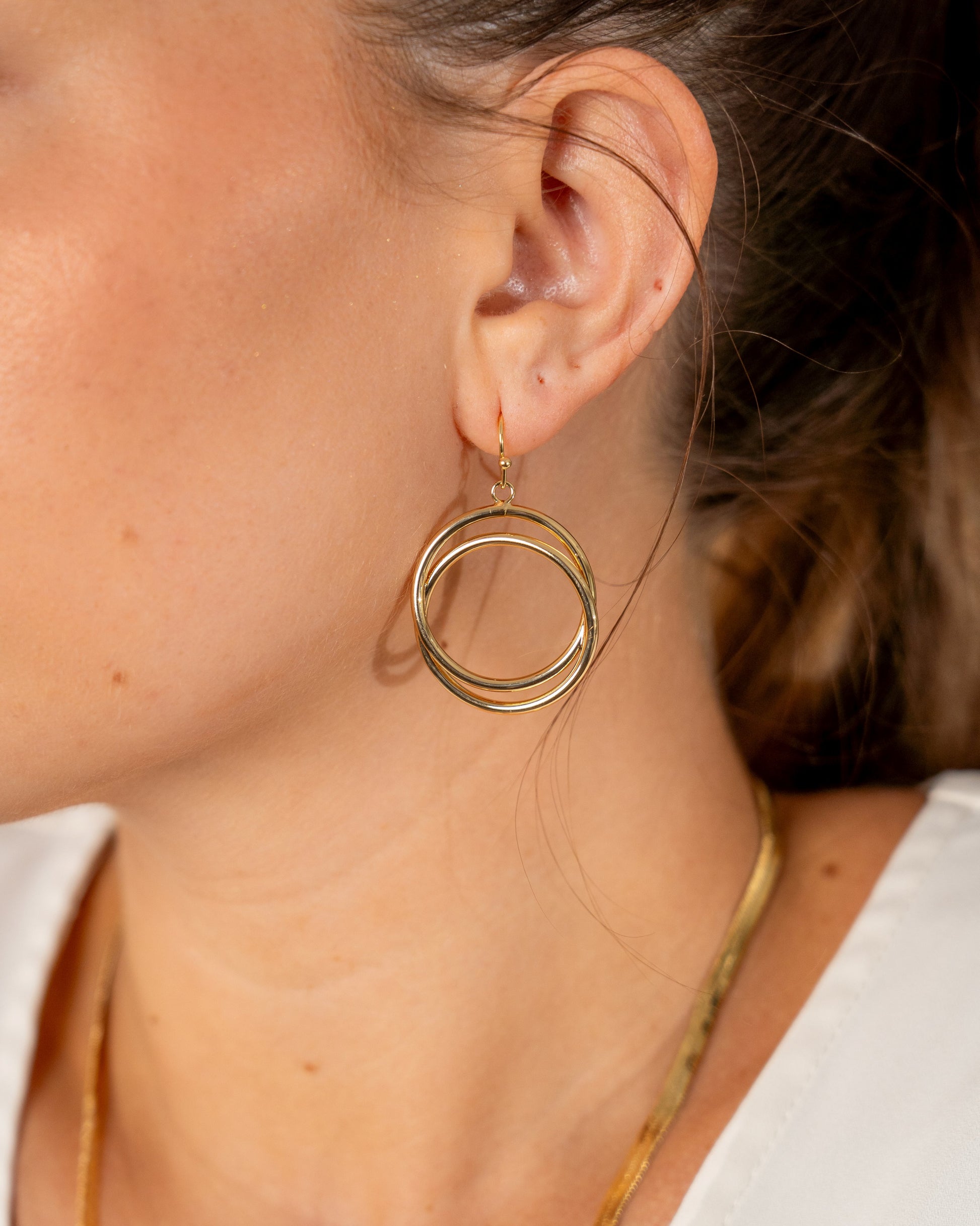 Claudie Interlocking Circle Dangle Earrings Earring Sterling Forever 