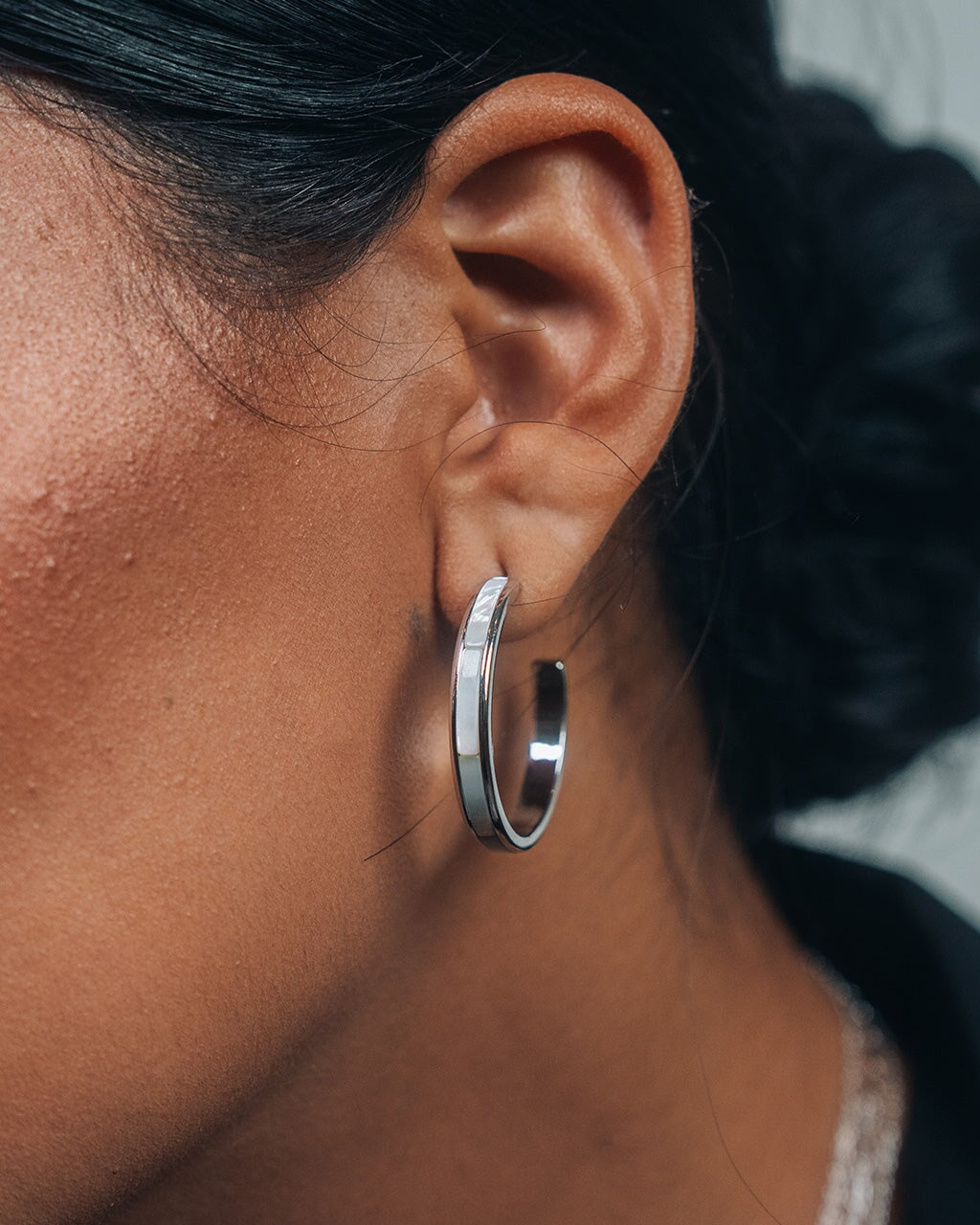 Mishel Hoops Earring Sterling Forever
