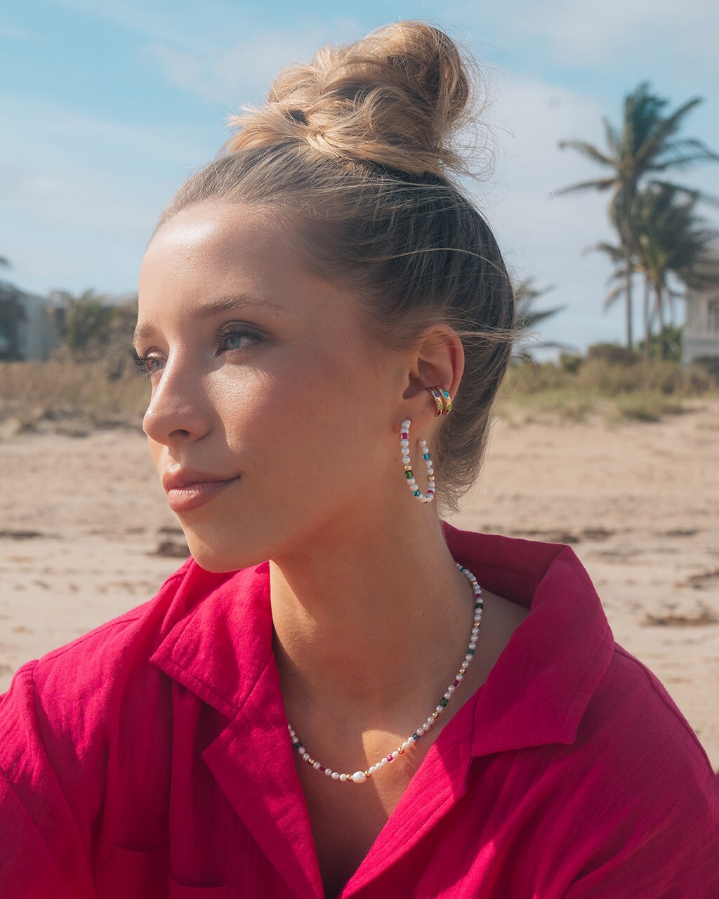 Polly Pearl Beaded Choker Necklace Necklace Sterling Forever 