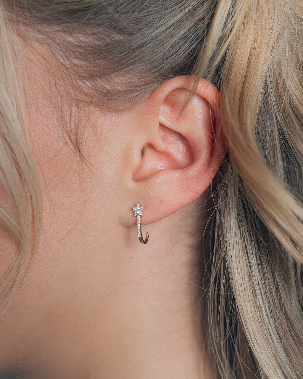 Sterling Silver CZ Star Jacket Earrings Earring Sterling Forever