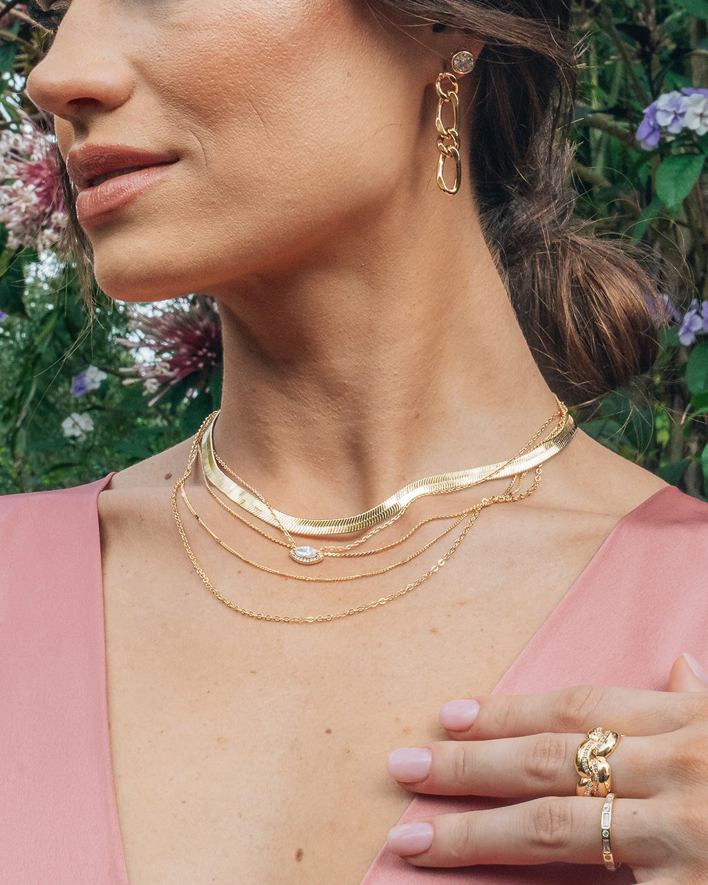 Dainty Three Layer Chain Necklace Necklace Sterling Forever 