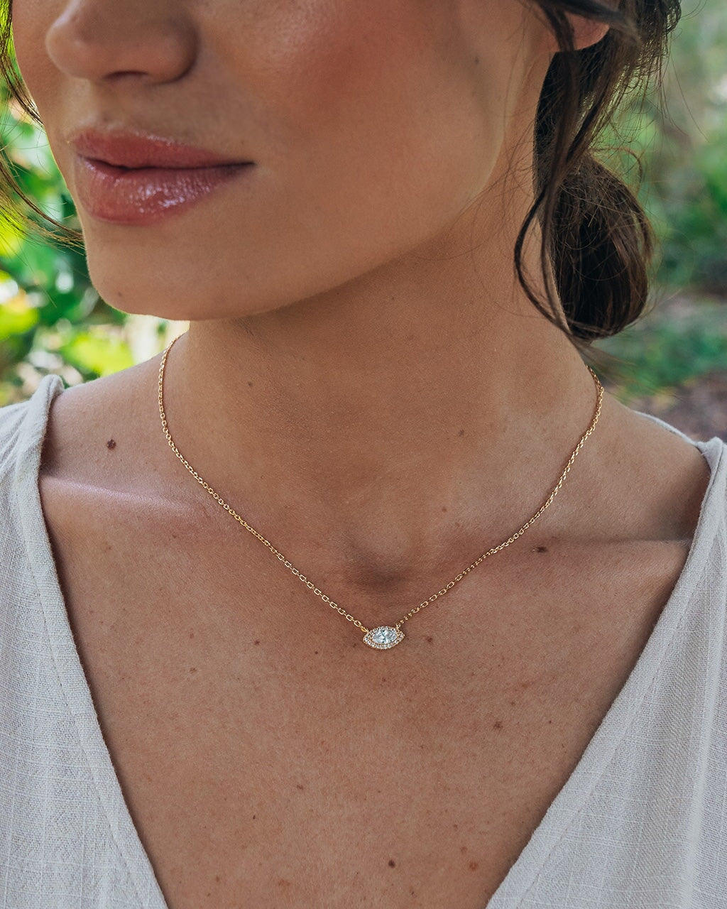 Jamie CZ Evil Eye Pendant Necklace Necklace Sterling Forever 