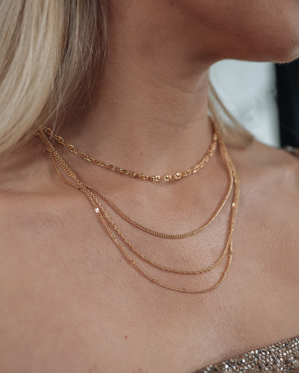 Lulu Layered Chain Necklace Necklace Sterling Forever 