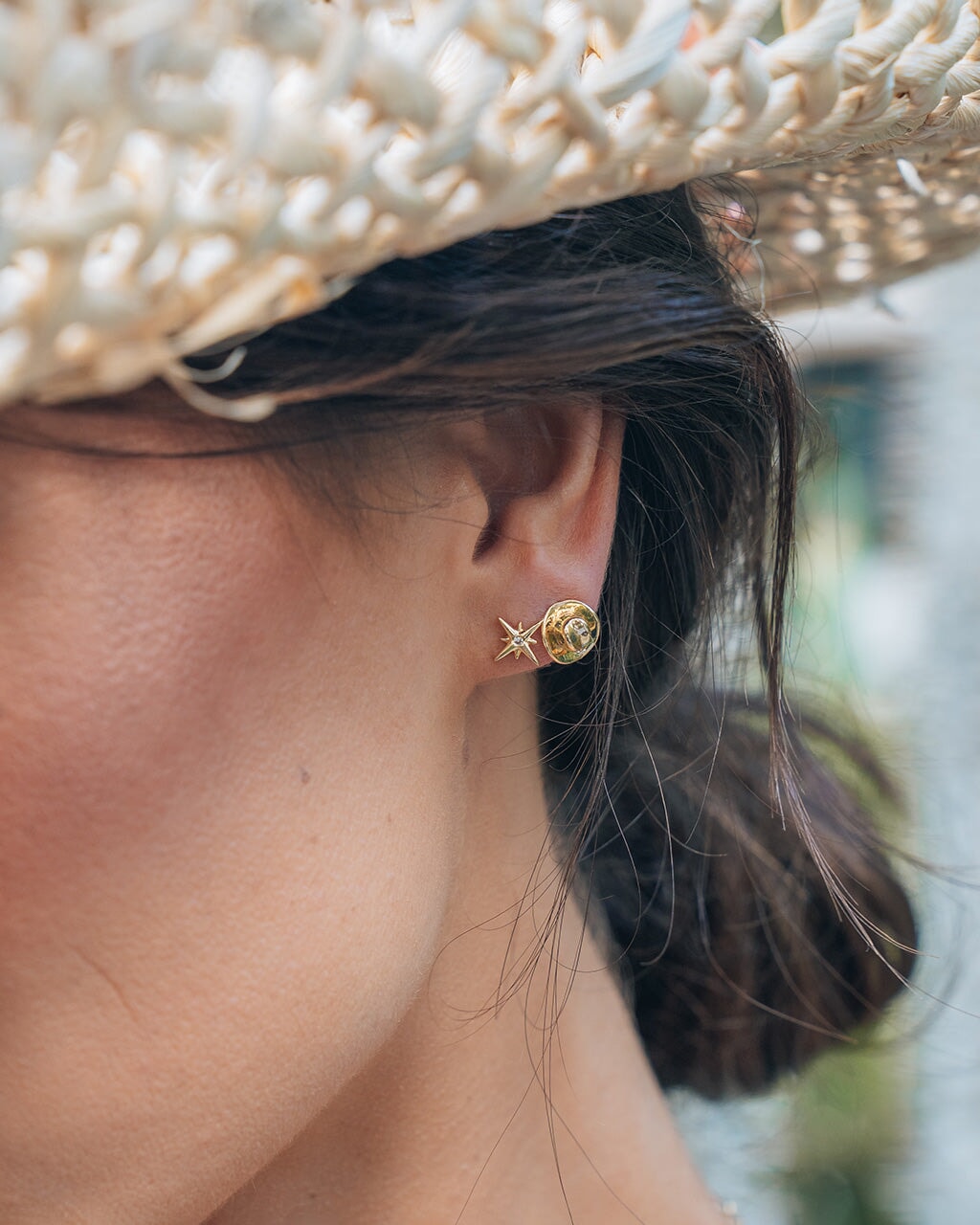 Space Cowgirl CZ Mismatched Stud Earrings Earring Sterling Forever 