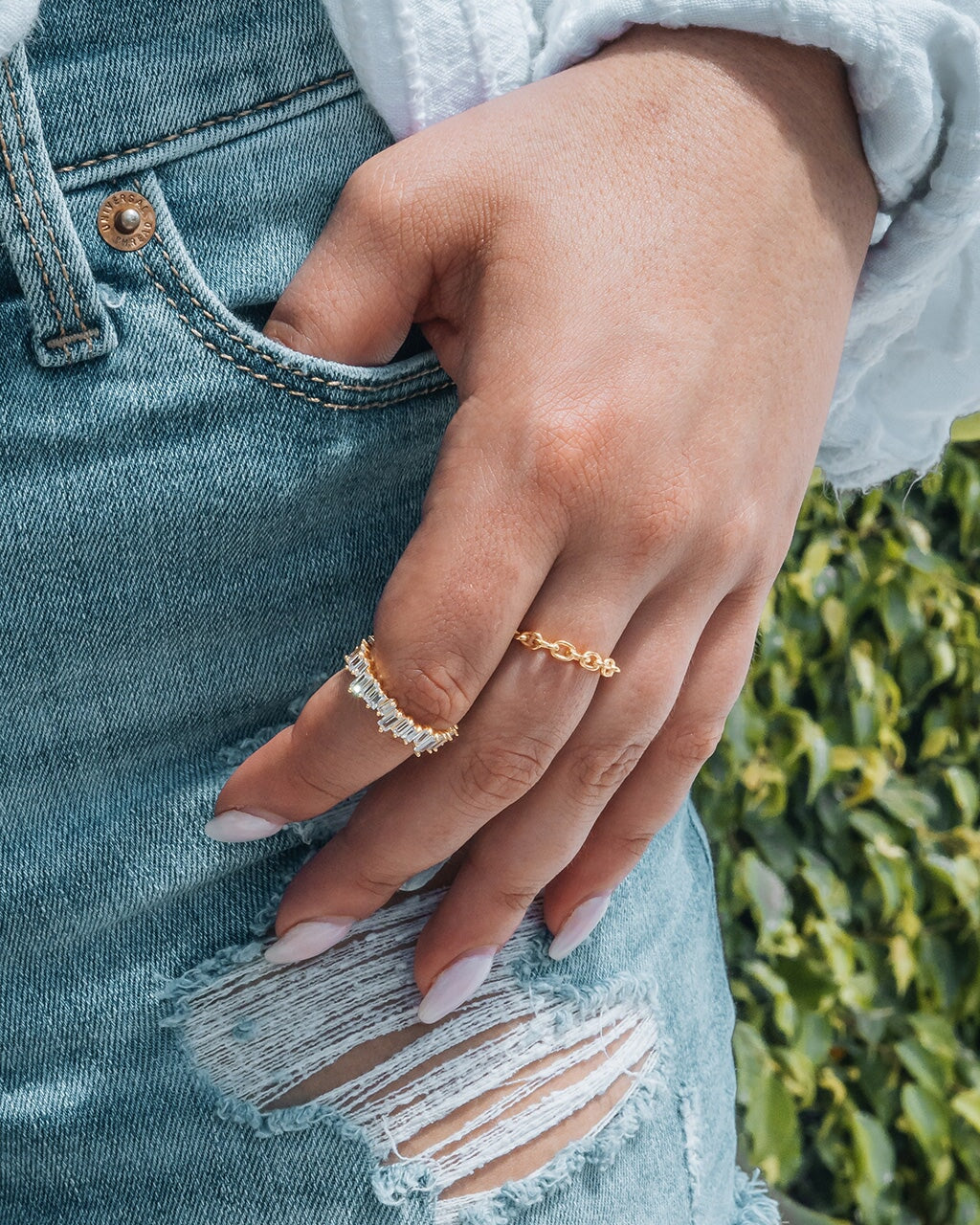 Sterling Silver Continuous Chain Link Ring Ring Sterling Forever