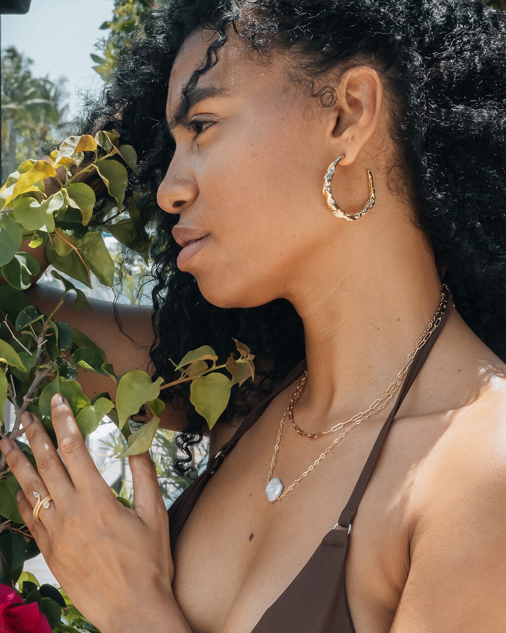 Damaris Hoops Earring Sterling Forever