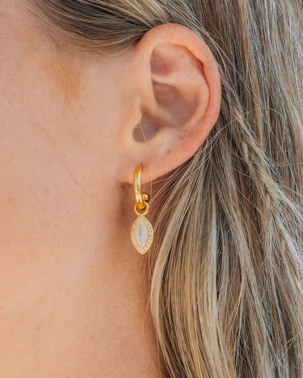 Calla Hoops Earring Sterling Forever