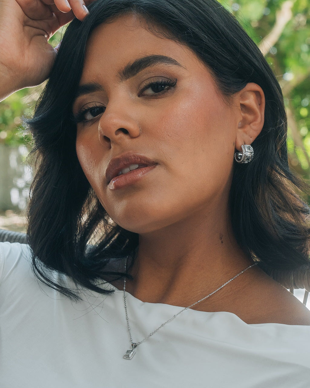 Cassia Huggie Hoops Earring Sterling Forever