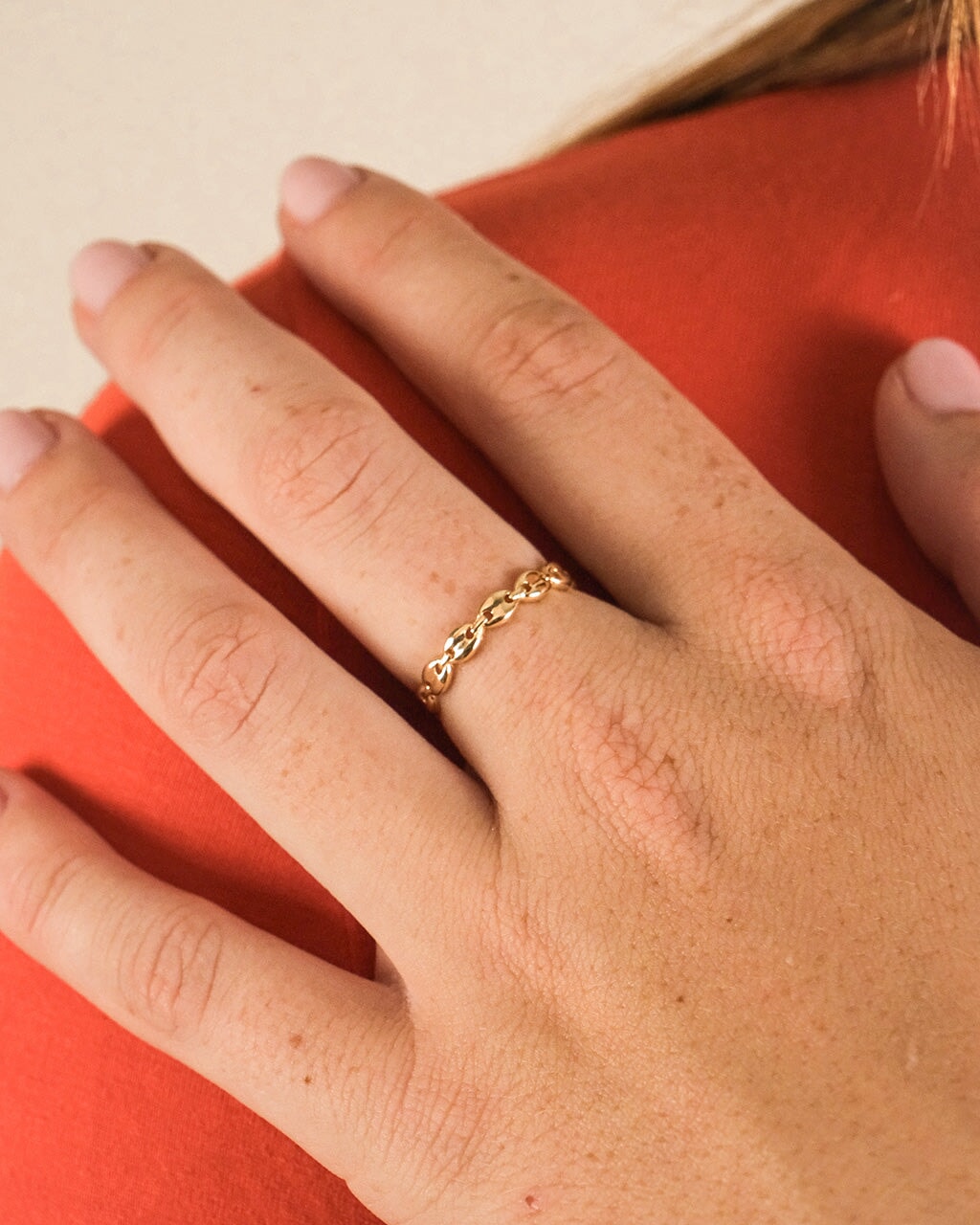 Janie Chain Ring Ring Sterling Forever