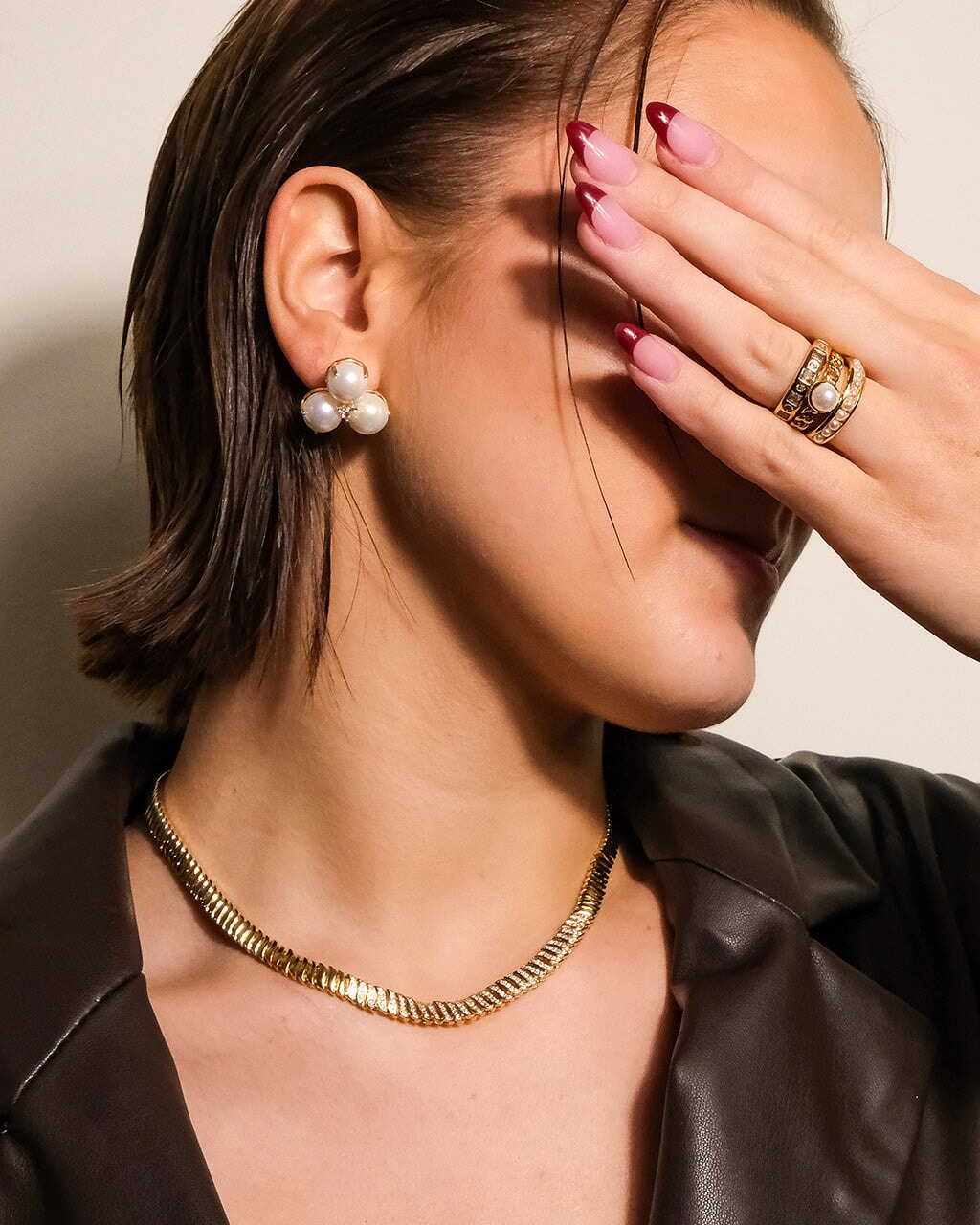 Olive Pearl Studs Earring Sterling Forever