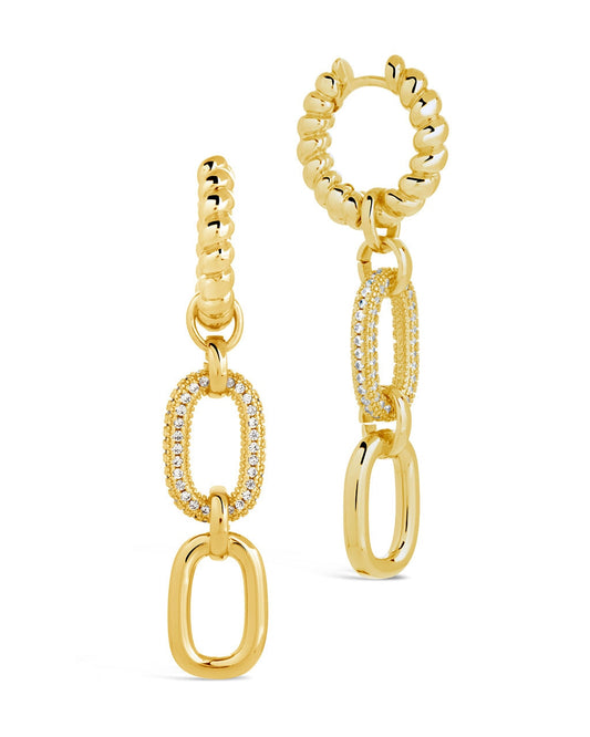 Andi Drop Hoops Earring Sterling Forever Gold