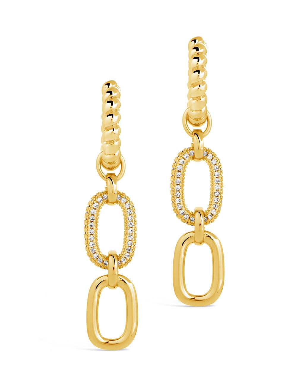 Andi Drop Hoops Earring Sterling Forever