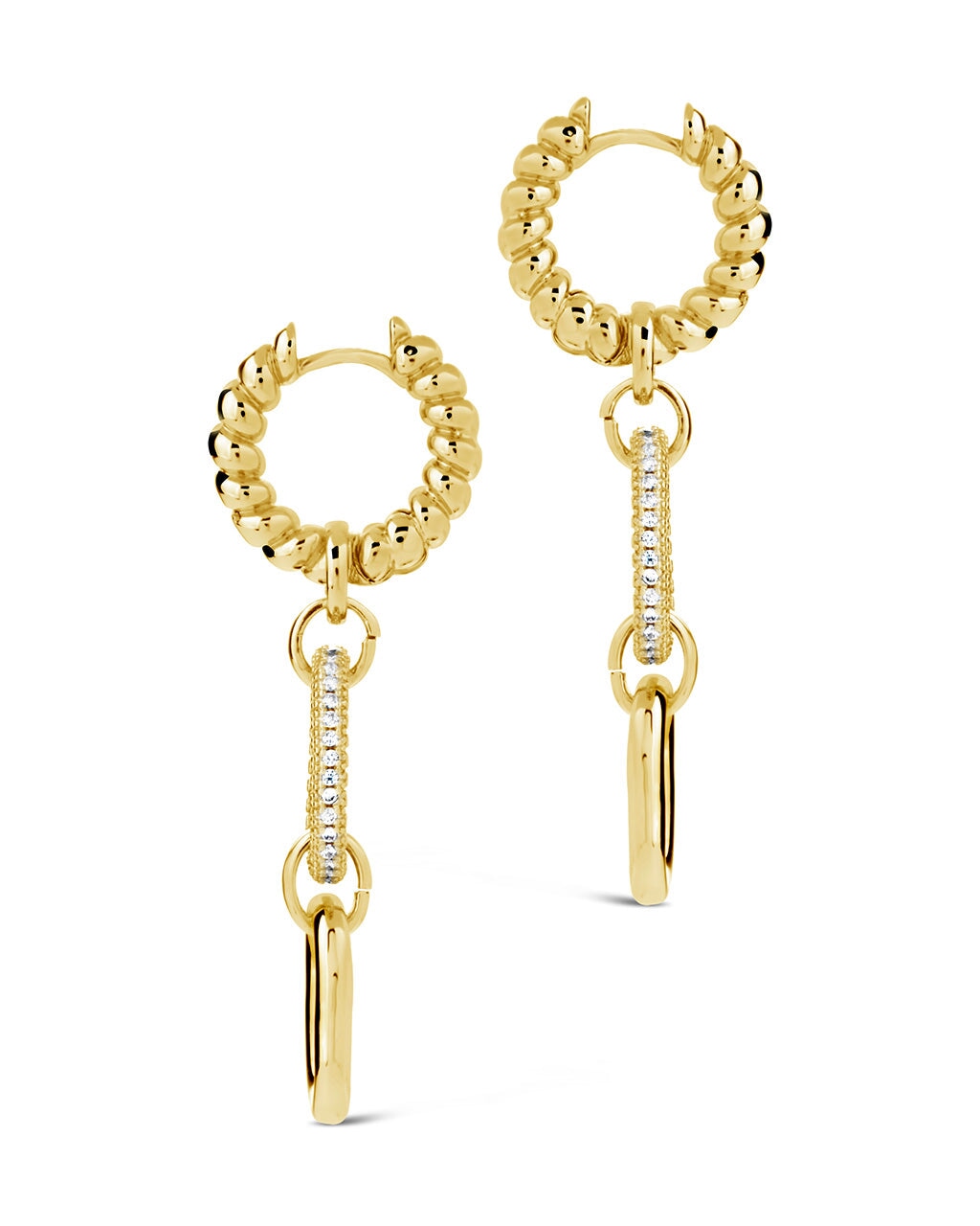 Andi Drop Hoops Earring Sterling Forever