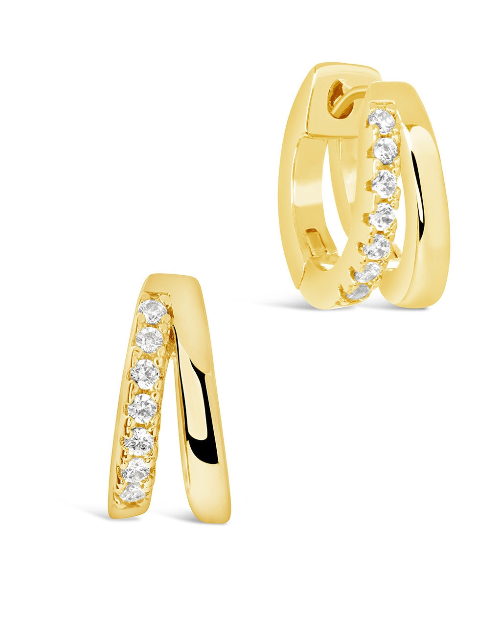 Brie Micro Hoops Earring Sterling Forever Gold