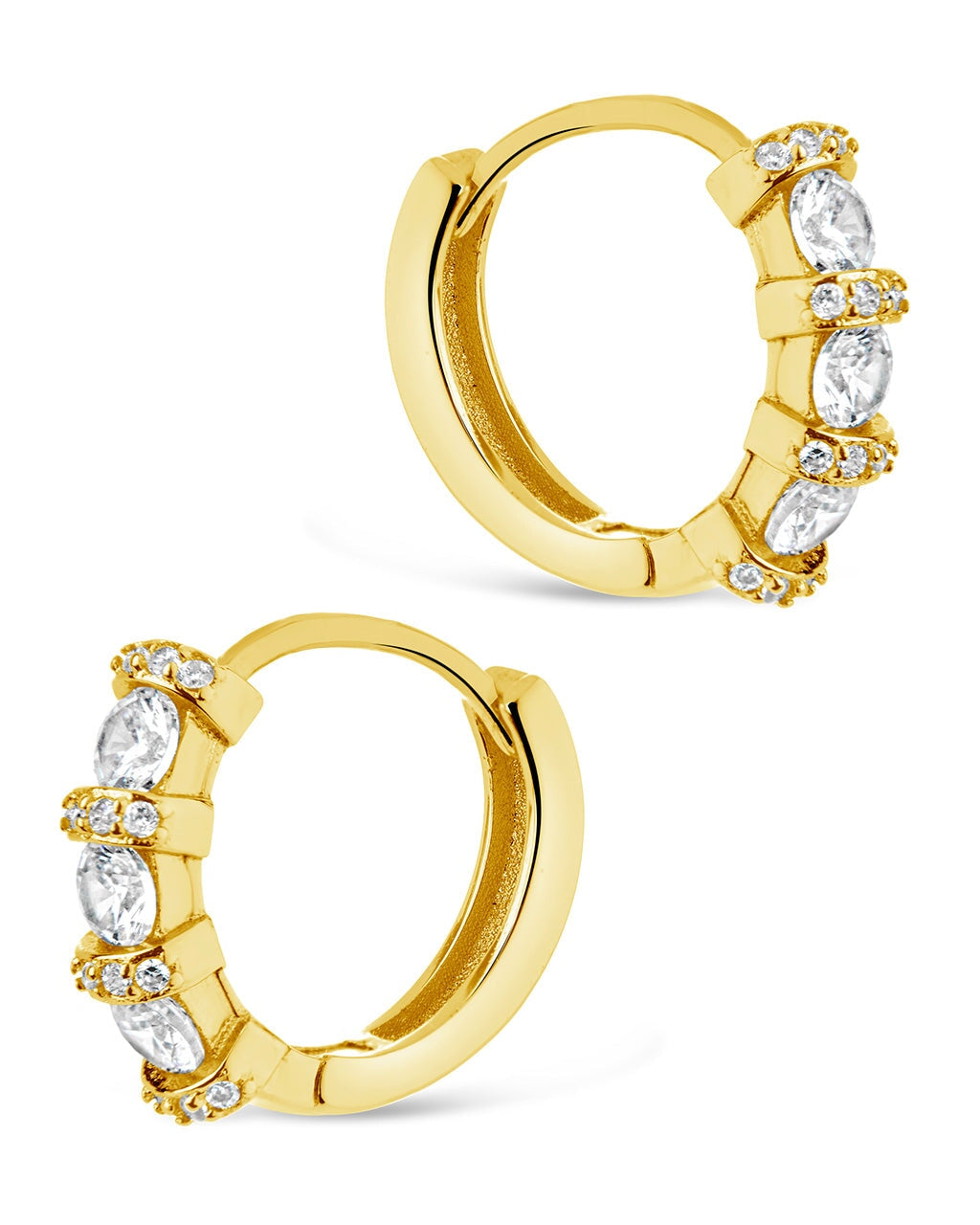 Iskra CZ Hoops Earring Sterling Forever