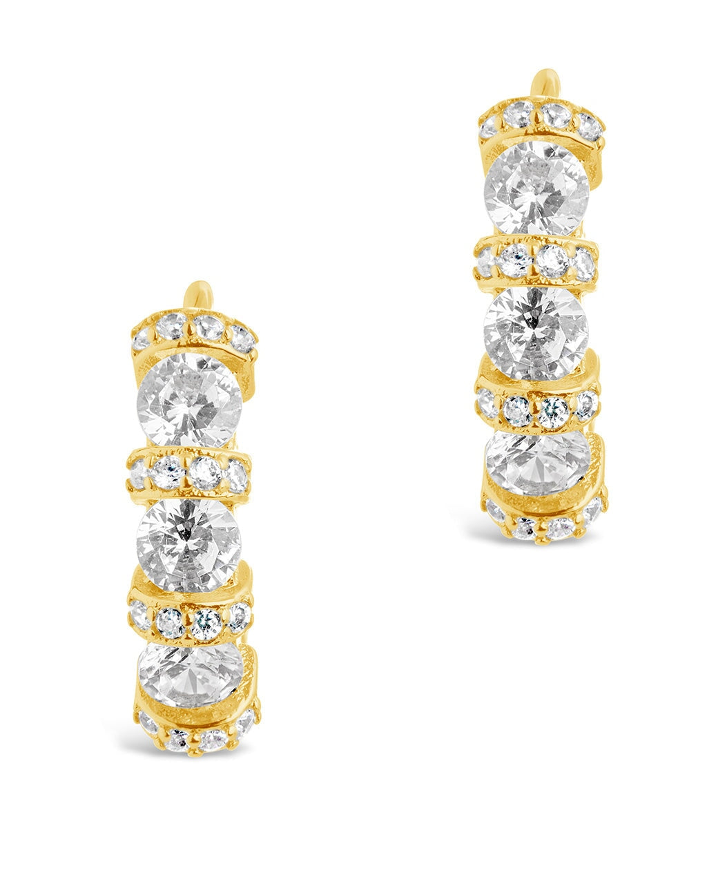 Iskra CZ Hoops Earring Sterling Forever