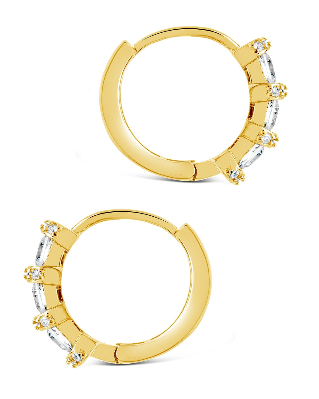 Iskra CZ Hoops Earring Sterling Forever
