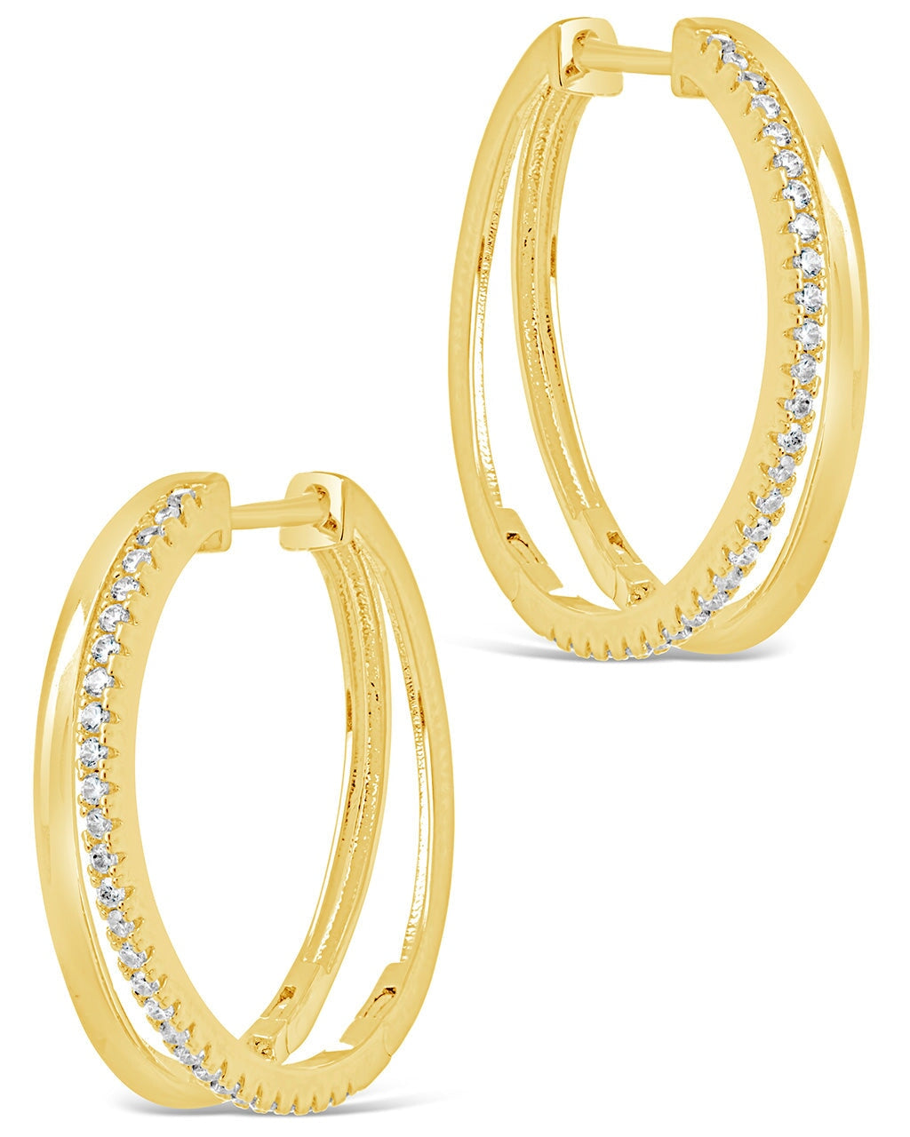 Wren CZ Hoops Earring Sterling Forever