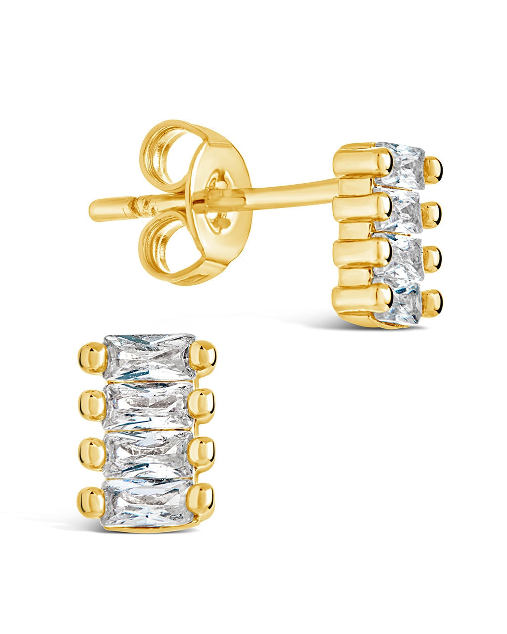Taylor CZ Studs Earring Sterling Forever Gold
