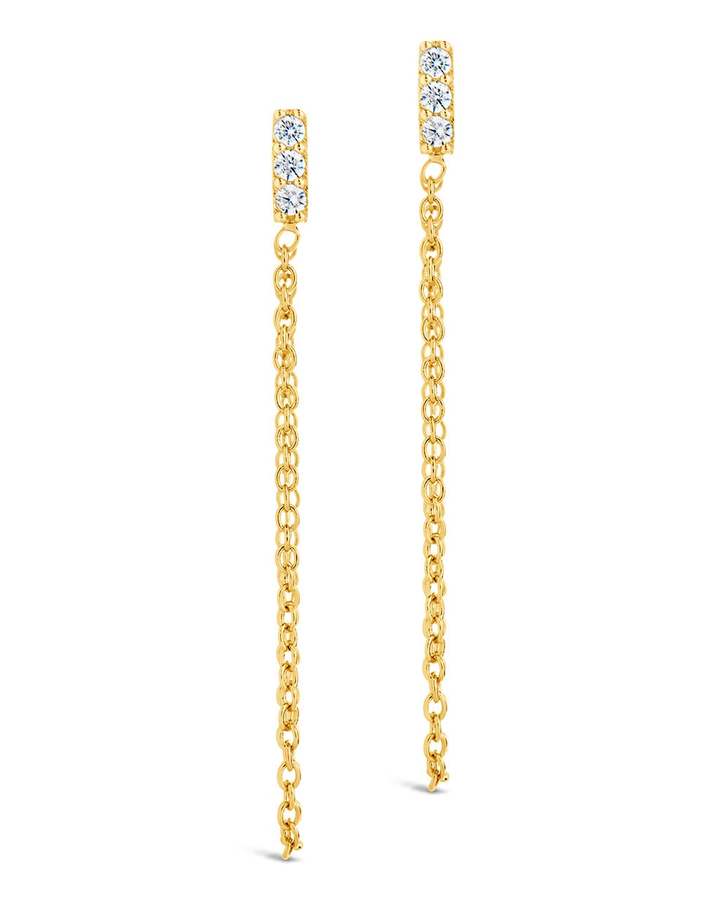 Chelsea Chain Drop Studs Earring Sterling Forever