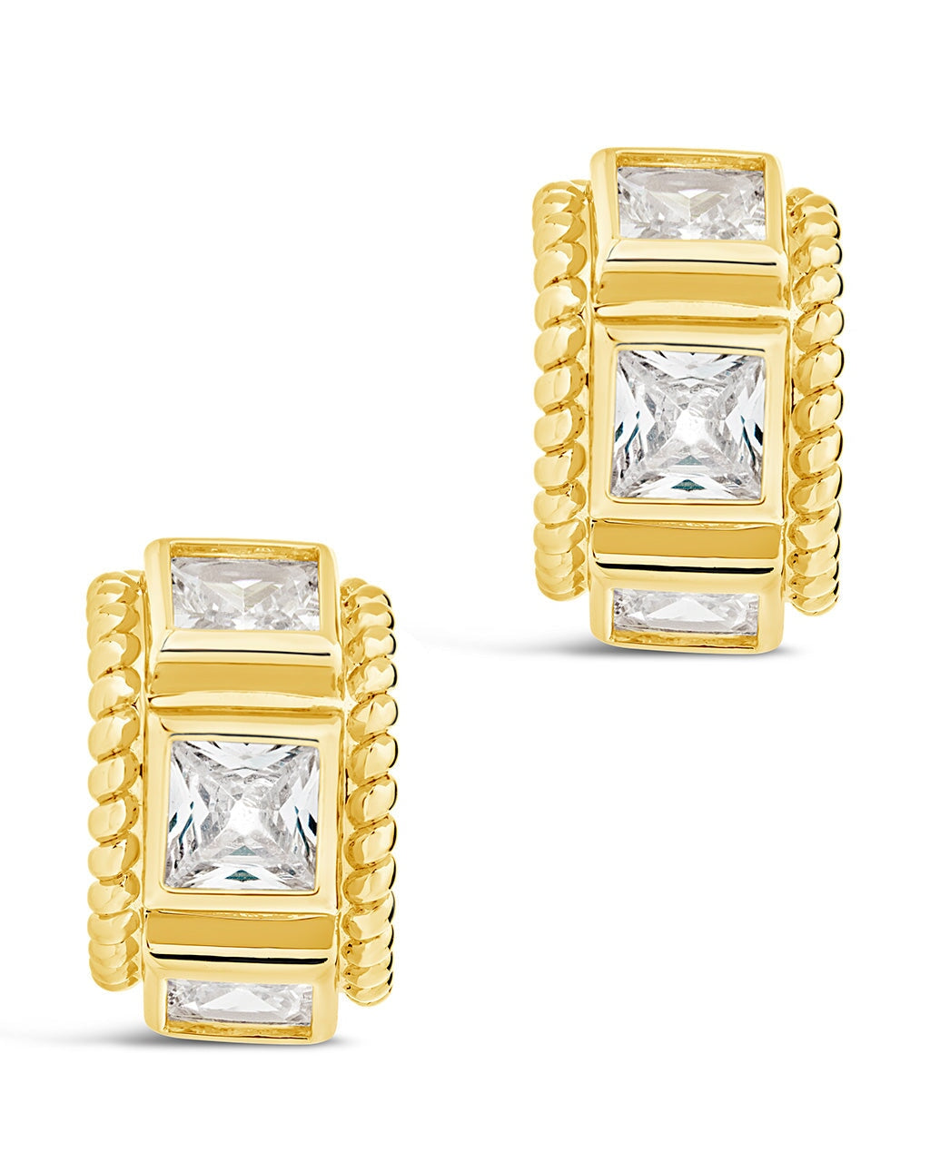 Cassia Huggie Hoops Earring Sterling Forever