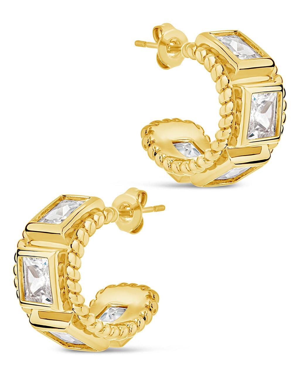 Cassia Huggie Hoops Earring Sterling Forever
