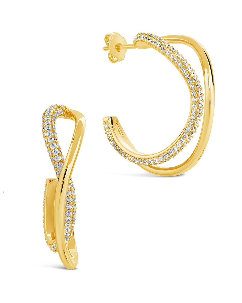 Erica Hoops Earring Sterling Forever Gold