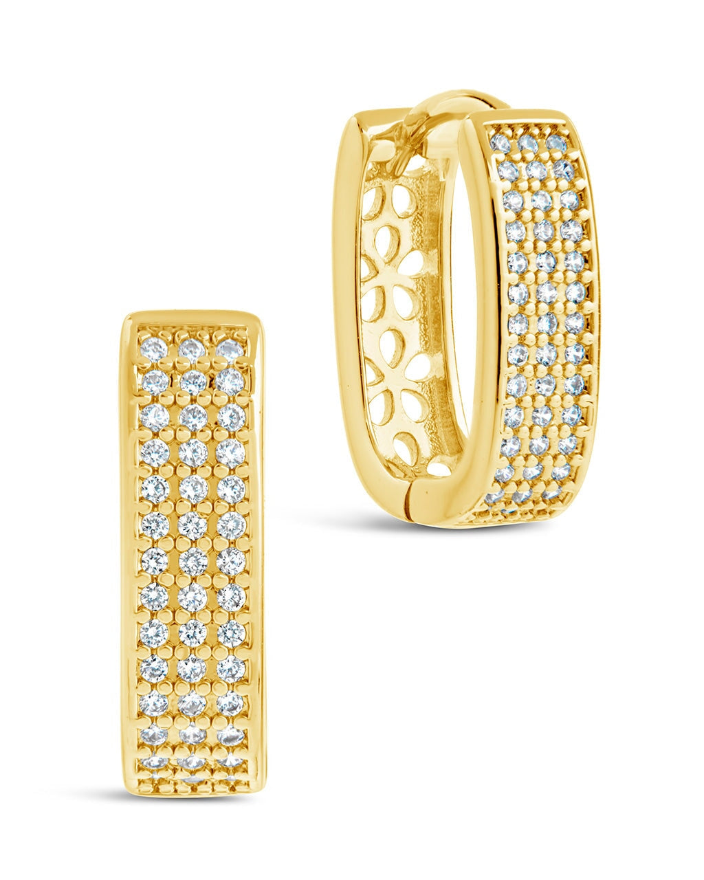 Renee Hoops Earring Sterling Forever Gold