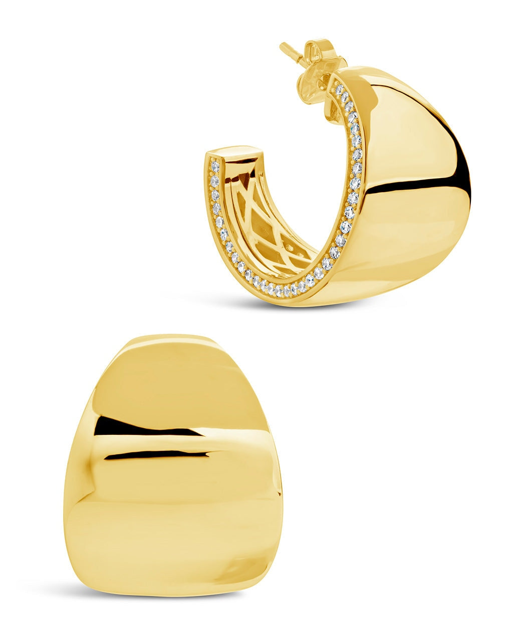 Becky Hoops Earring Sterling Forever Gold