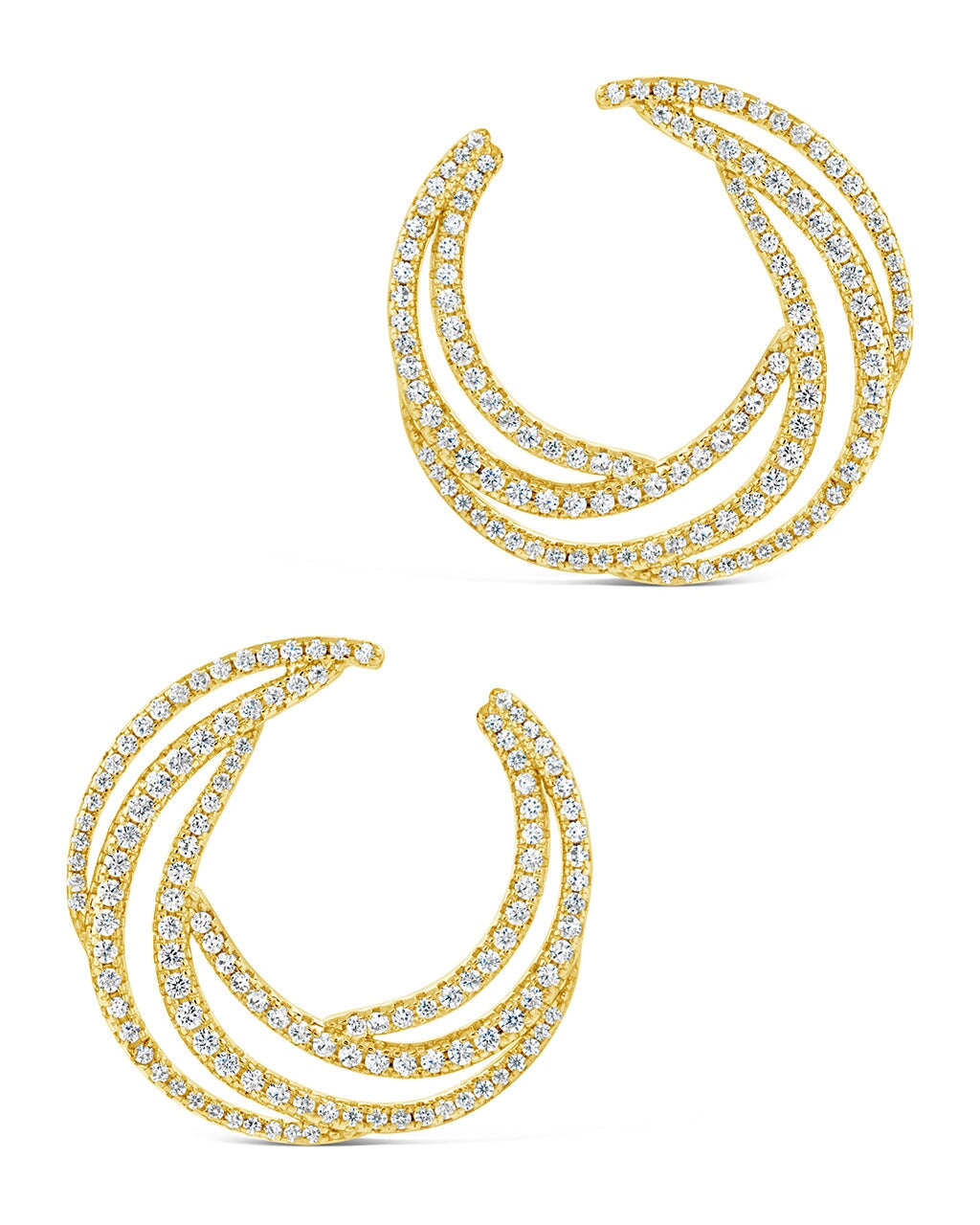 Emma Statement Studs Earring Sterling Forever Gold
