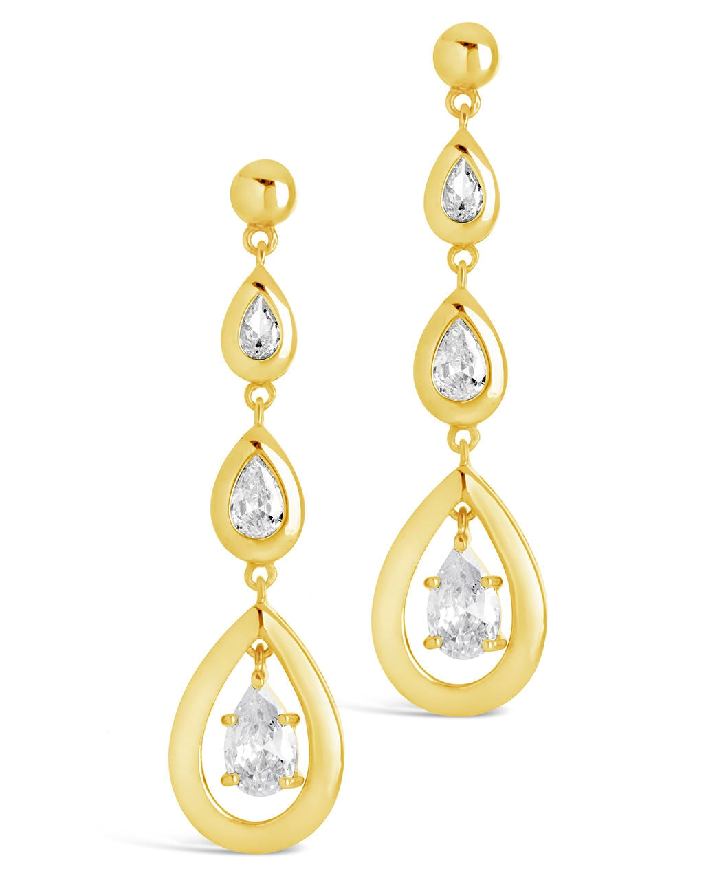 Zara CZ Dangle Earrings Earring Sterling Forever