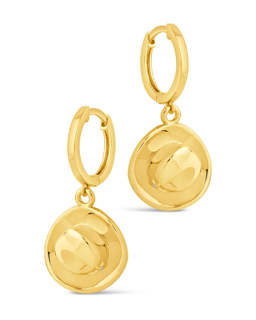 Laney CZ Cowboy Hat Micro Hoop Earrings Earring Sterling Forever 