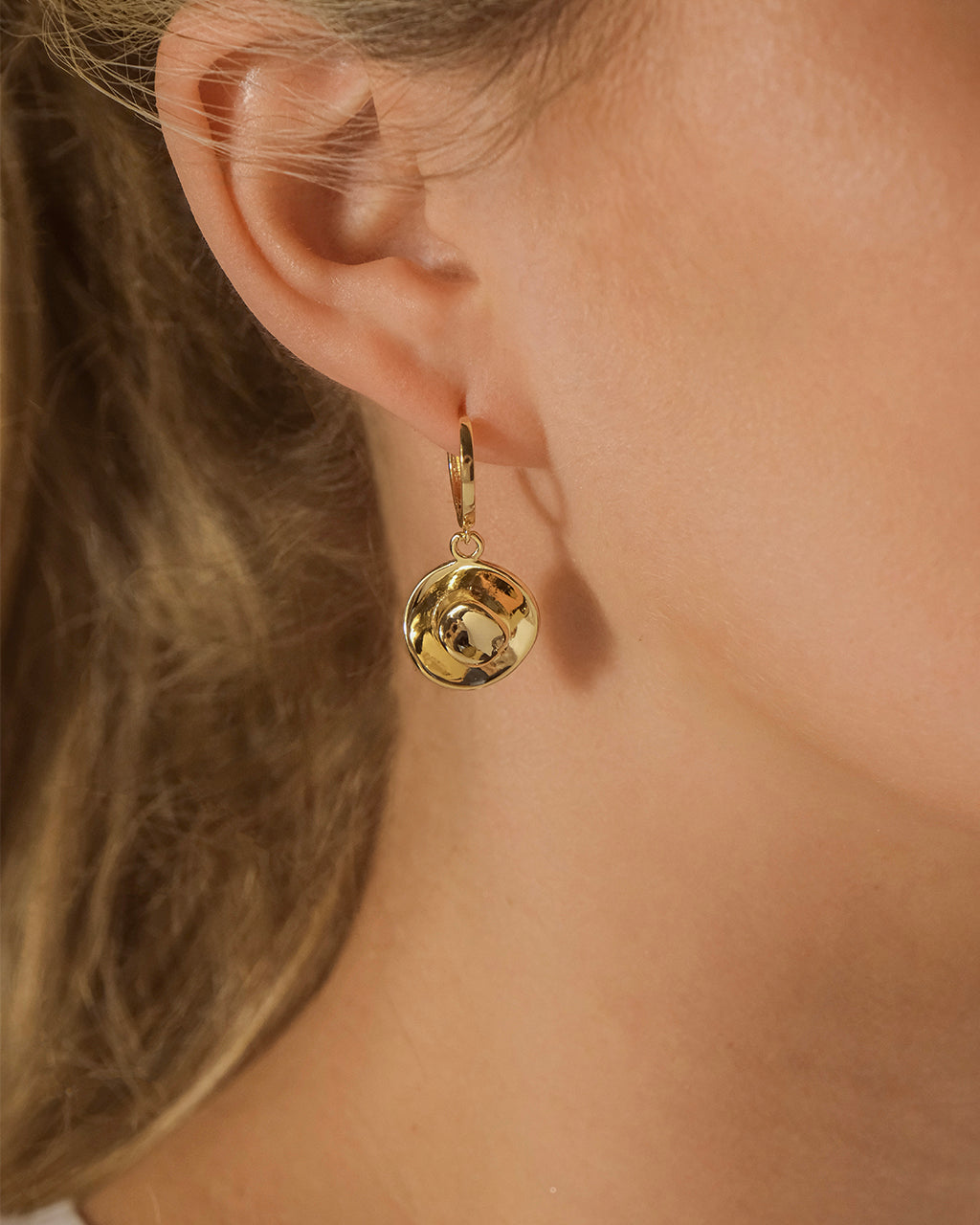 Laney CZ Cowboy Hat Micro Hoop Earrings