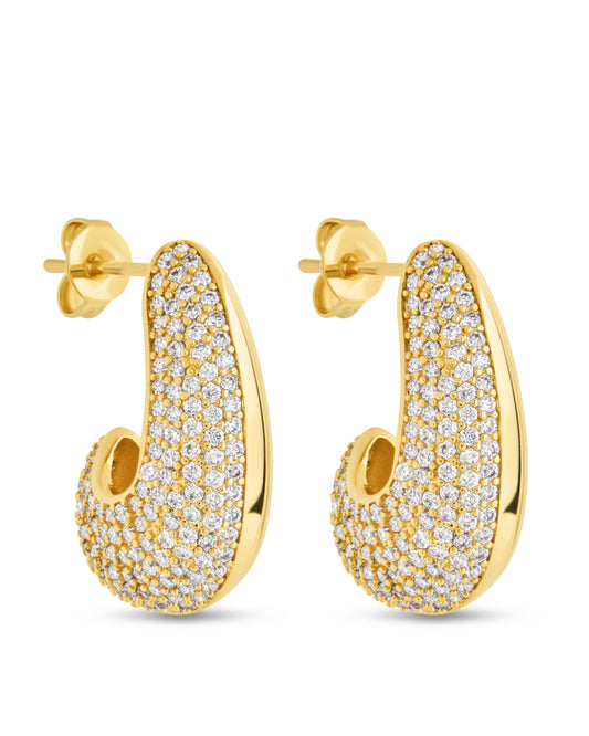 Callie CZ Teardrop Polished Earring