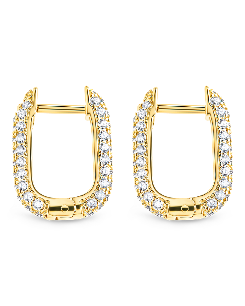 Francesca CZ Rectangular Hoop Earrings – Sterling Forever