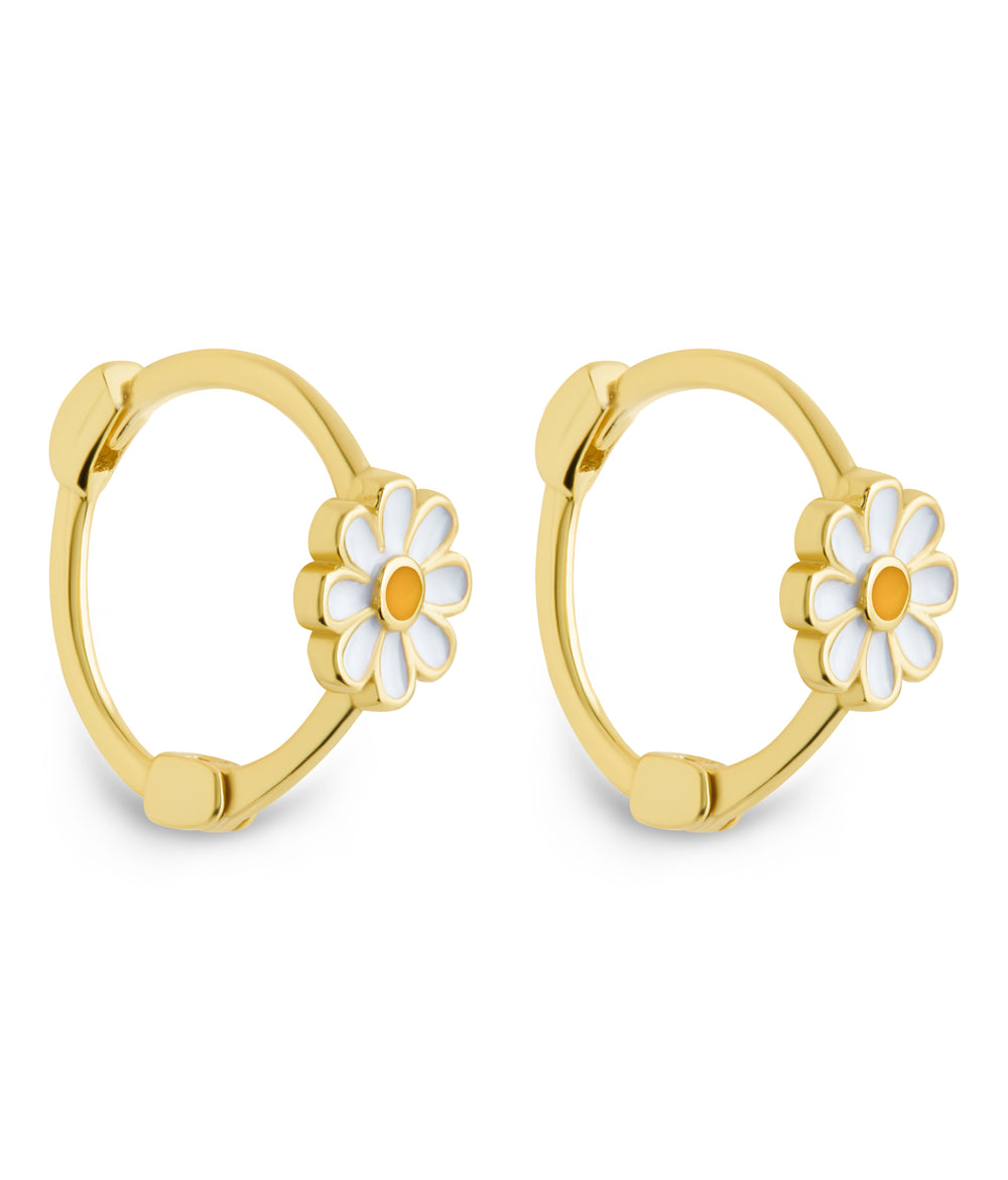 Stella Flower Micro Hoop Earrings