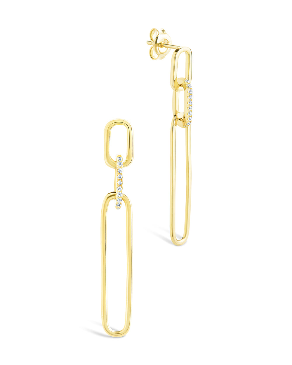 Chelle CZ Mixed Link Drop Studs